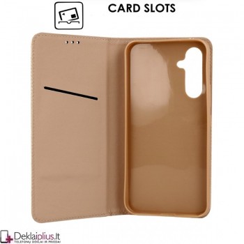 Telone atverčiamas dėklas - auksinės spalvos (Samsung A35 5G)